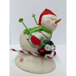 Hallmark Jingle Pals Swooshin Duo 2012 Musical Animated Snowman & Penguin Skiers